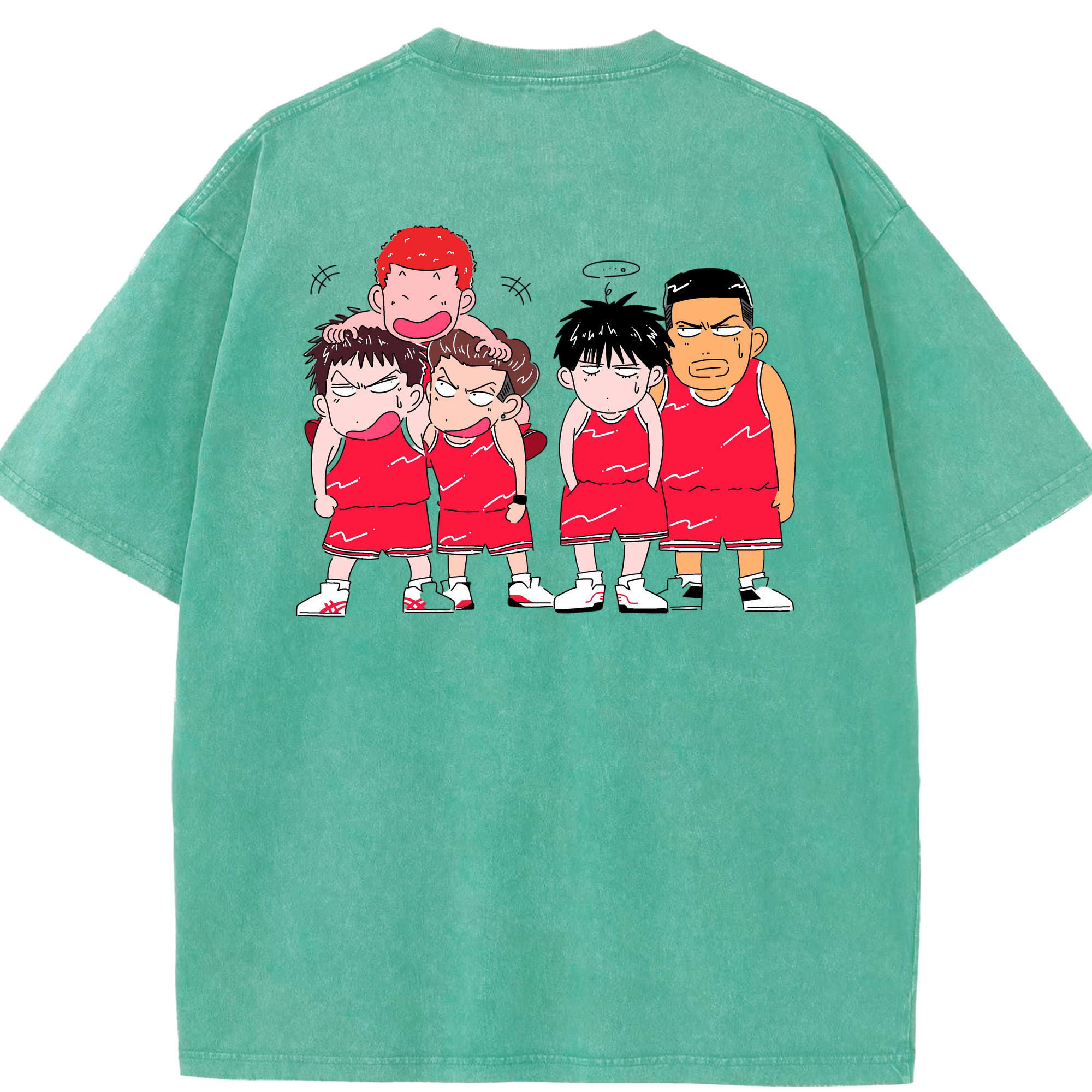 （画像用） SLAM DUNK／スラムダンク 綿100% ヴィンテージ風 半袖Tシャツ（背面プリント）
